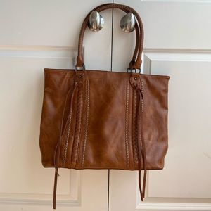 brown leather antik kraft bag
